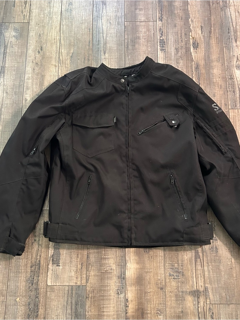 Speed and Strength Mens Armored Motorcycle Jacket Black Sz XL Padded